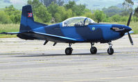 N76XC @ O69 - Ex-Austrian Air Force 1985 Pilatus PC-7 (3H-FN) repainted royal blue at Petaluma, CA home base - by Steve Nation