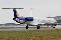 F-HELA @ LFRB - Embraer ERJ-145EU, Take off run rwy 25L, Brest-Bretagne airport (LFRB-BES) - by Yves-Q
