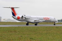 F-GRGD @ LFRB - Embraer ERJ-145EU, Reverse thrust landing rwy 25L, Brest-Bretagne airport (LFRB-BES) - by Yves-Q