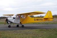 G-MVYV @ EGFH - Resident Snowbird, taxxing in after circuits.