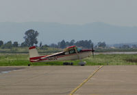 N4US @ KAPC - Locally-based 1959 Cessna 180B taxis out for takeoff @ Napa County Airport, CA - by Steve Nation