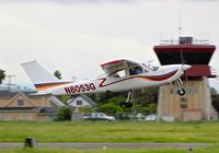 N8053G @ KRHV - Locally-based 1971 Cessna 177RG departing runway 31R with ATCT at Reid Hillview Airport, San Jose, CA. - by Chris Leipelt