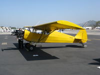 N3042M @ SZP - Wyoming Services LLC (Cheyenne, WY) banner towing 1947 Piper PA-12 minus cowling@ Santa Paula Municipal Airport, CA - by Steve Nation