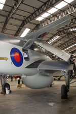 XL502 @ EGYK - Fairey Gannet AEW.3, showing the folding wings configuration to economically store the aircraft below deck. The Yorkshire Museum, Elvington, April 2010. - by Malcolm Clarke