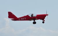 G-RDFX @ EGFH - Visiting AT-3 departing Runway 28. - by Roger Winser