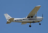 N35148 @ KCDW - A handsome Skyhawk SP roars from Essex County Airport. - by Daniel L. Berek