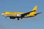 D-AGEQ @ EGNT - Boeing 737-75B on approach to 25 at Newcastle Airport, November 2006. - by Malcolm Clarke