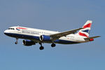 G-BUSC @ EGNT - Airbus A320-111 on approach to 25 at Newcastle Airport in September 2007. - by Malcolm Clarke
