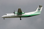 LN-WFO @ EGNT - De Havilland Canada DHC-8-311Q on approach to 25 at Newcastle Airport in April 2007. - by Malcolm Clarke