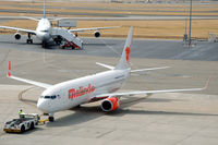 9M-LNY @ YPPH - Boeing 737-8GP of Malindo Air being pushed back from the gate at Perth airport, Western Australia - by Van Propeller