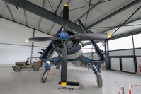F-AZEG @ LFFQ - Vought F4U-5NL Corsair under restoration, La Ferté-Alais airfield (LFFQ) Air show 2015 - by Yves-Q