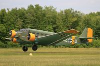 F-AZJU @ LFFQ - Junkers (CASA) 352L (Ju-52), Take off , La Ferté-Alais airfield (LFFQ) Airshow 2015 - by Yves-Q