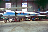 5N-AWG @ LFMP - Sud Aviation SE.210 Caravelle 3 [111] (Kabo Air) Perpignan-Rivesaltes~F 02/07/1984. From a slide.