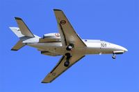 M101 @ LFRJ - Dassault Falcon 10 MER, Short approach rwy 08, Landivisiau Naval Air Base (LFRJ) - by Yves-Q
