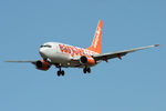 G-EZJG @ EGNT - Boeing 737-73V on approach to 25 at Newcastle Airport, September 2006. - by Malcolm Clarke