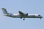 G-JEDT @ EGNT - De Havilland Canada DHC-8-402Q Dash 8 on approach to 07 at Newcastle Airport, May 2007. - by Malcolm Clarke