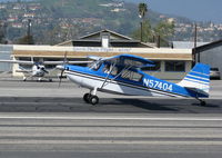 N57404 @ SZP - CP Aviation 1973 Bellanca 7ECA touching down @ Santa Paula Airport (Ventura County), CA home base - by Steve Nation