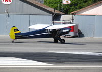 N9YV @ SZP - 1971 Piper PA-18-150 taxiing @ Santa Paula Airport (Ventura County), CA