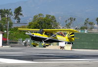 N5503H @ SZP - Locally-based 1978 Bellanca 8KCAB Super Decathalon touching down @ Santa Paula Airport (Ventura County), CA - by Steve Nation