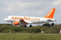 G-EZMH @ LFRB - Airbus A319-111, On final rwy 25L, Brest-Bretagne airport (LFRB-BES) - by Yves-Q