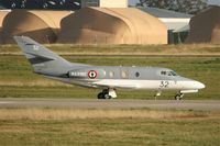 32 @ LFRJ - Dassault Falcon 10 MER, Taxiing to parking area, Landivisiau Naval Air Base (LFRJ) - by Yves-Q