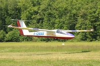 F-CMAX @ LFFQ - Pilatus B4-PC11 AF, On final, La Ferté-Alais airfield (LFFQ) Airshow 2015 - by Yves-Q
