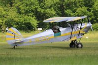 F-BCGQ @ LFFQ - Stampe-Vertongen SV-4A, Taxiing to parking area, La Ferté-Alais airfield (LFFQ) Air show 2015 - by Yves-Q