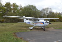 G-BFGD @ EGLK - Reims Cessna F172N Skyhawk at Blackbushe. New colourscheme. - by moxy