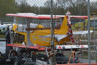 G-TIAC - Sherwood Ranger XP looking somewhat damaged in Balfour Beatty's facility in Windlesham. - by moxy