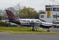 N464LB @ EGTF - Piper Malibu Mirage in new paintwork at Fairoaks. Ex N9220G - by moxy
