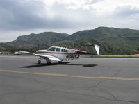 N1965Z @ SZP - 1965 Beech S35 BONANZA, Continental IO-520-B 285 Hp, taxi back - by Doug Robertson