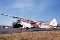 N6217H @ BMG - This was NOT a BRAVE PA36 it was a J3-C85 Piper Cub.
I bought this plane from Duane Cole, father of Rolly Cole who had died in 1963. The plane was taken to Canada and registered as CF-RIS. - by Mac Hayes
