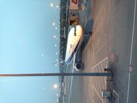 JA616A @ ZGGG - on stand at dusk in CAN - by magnaman