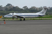 N331AF @ KSBA - Ameriflight 1985 Beech 1900C awaiting nightly mail and packages @ Santa Barbara Municipal Airport, CA - by Steve Nation