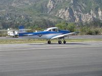 N8667H @ SZP - 1947 North American NAVION, Continental Io-520 285 Hp upgrade, landing roll Rwy 22 - by Doug Robertson