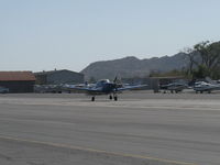 N8667H @ SZP - 1947 North American NAVION, Continental IO-520 285 Hp upgrade, landing roll Rwy 22 - by Doug Robertson