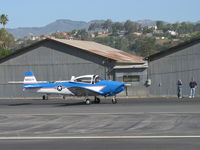 N8667H @ SZP - 1947 North American NAVION, Continental IO-520 285 Hp upgrade, taxi to Rwy 22 for test flight prior to giving Young Eagles free rides. - by Doug Robertson