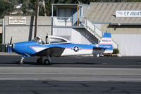 N8667H @ SZP - Locally-based 1947 North American Navion running-up engine @ Santa Paula Airport, CA - by Steve Nation