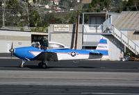 N8667H @ SZP - Locally-based 1947 North American Navion in early morning sunshine @ Santa Paula Airport, CA - by Steve Nation