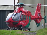 G-HEMN @ EGFH - Visiting Wales Air Ambulance helicopter as the Childrens Air Ambulance for Wales. - by Roger Winser