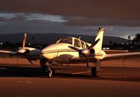 N1835B @ KRHV - Locally-based 1977 Beechcraft Baron 55 parked on the transient ramp at Reid Hillview Airport, San Jose, CA. - by Chris Leipelt