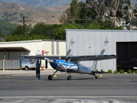 N7438A @ SZP - 1956 Cessna 172, Continental O-300 145 Hp 6 cylinder, straight tail, 12 V ignition, first year of production, taildragger conversion, beautiful appearance, spotting the aircraft - by Doug Robertson