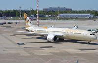 A6-BLF @ EDDL - Etihad B789 pushed back for its return flight to Abu Dhabi. - by FerryPNL