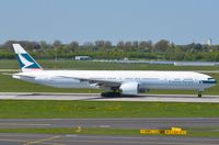 B-KPF @ EDDL - Cathay B773 starting its take-off run. - by FerryPNL