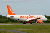 G-EZAX @ LFRB - Airbus A319-111, Taxiing to holding point rwy 25L, Brest-Bretagne Airport (LFRB-BES) - by Yves-Q