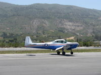 N91689 @ SZP - 1946 North American NAVION, Continental E225 Upgrade, landing roll Rwy 22, Young Eagles flight - by Doug Robertson