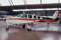 OE-DUA @ LOWL - Beech A36 Bonanza 36 [E-995] Linz-Int'l~OE 05/05/1983. From a slide. - by Ray Barber