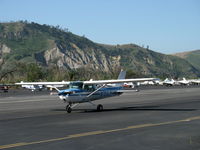 N704JH @ SZP - 1976 Cessna 150M, Continental O-200 100 Hp, taxi to Rwy 22 - by Doug Robertson