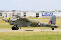 F-PMOZ @ LFPB - De Havilland DH-98 Mosquito (replica), Taxiing to parking area, Paris-Le Bourget (LFPB-LBG) Air show 2015 - by Yves-Q