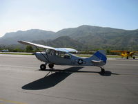 N1052E @ SZP - 1946 Aeronca 7AC converted to 7CCM/L-16B, Continental C-90 90 Hp, taxi back after landing - by Doug Robertson